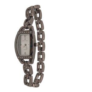 Vintage Bella & Rose Rhinestone Quartz Watch Gunmetal Gray 90s Y2K Not Running